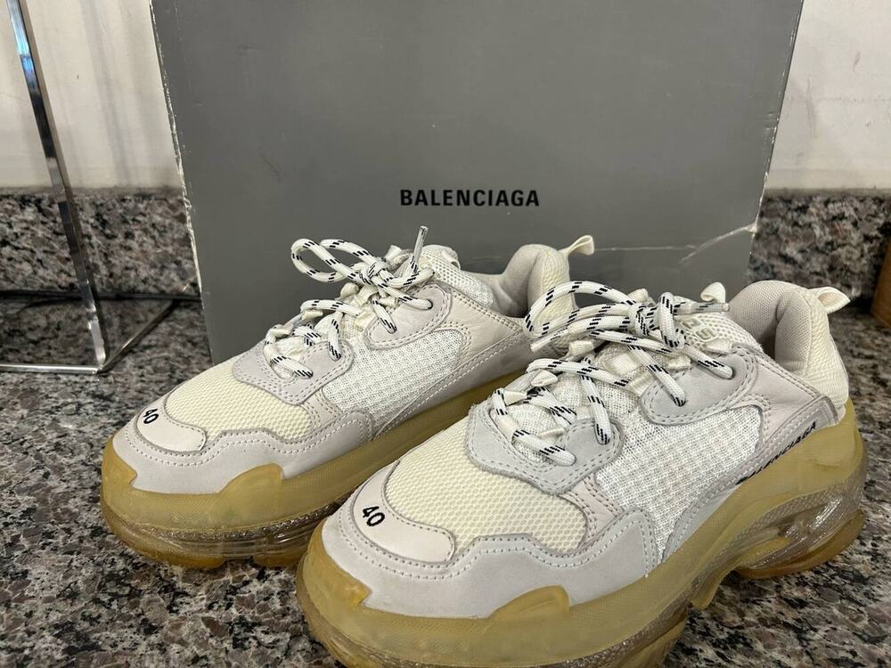 Balenciaga Triple S White / Clear Women's Size US 10 SPB-SAL (348013)